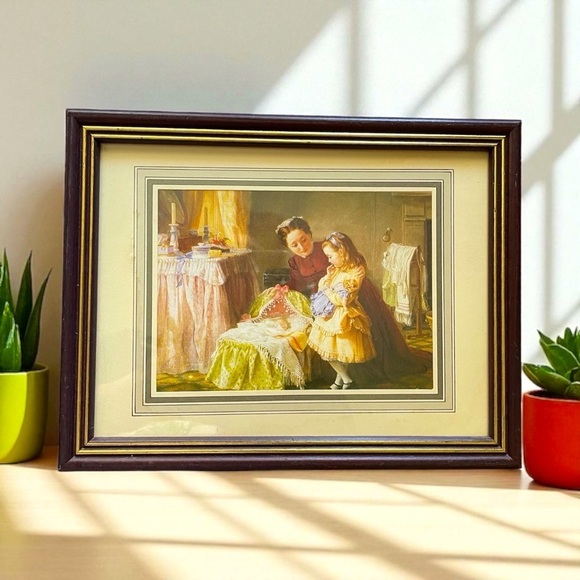 Other - Vintage print of a Victorian painting, “An Introduction”,by Emily Crawford,small